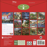 Disney Dreams Thomas Kinkade 2027 Wall Calendar - back cover showing all months