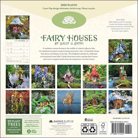 Fairy Houses 2027 Wall Calendar - back cover with all months