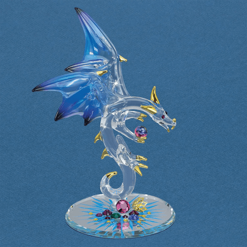 Glass Jewel Keeper Dragon Figurine