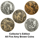 Amy Brown Collectible set of 5 metal coins