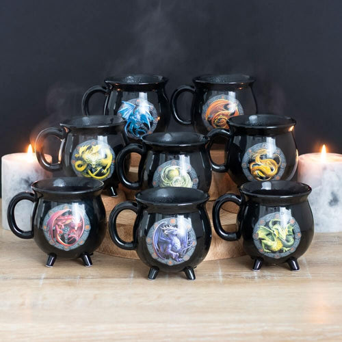 Dragon Cauldron Mug Set by Anne Stokes