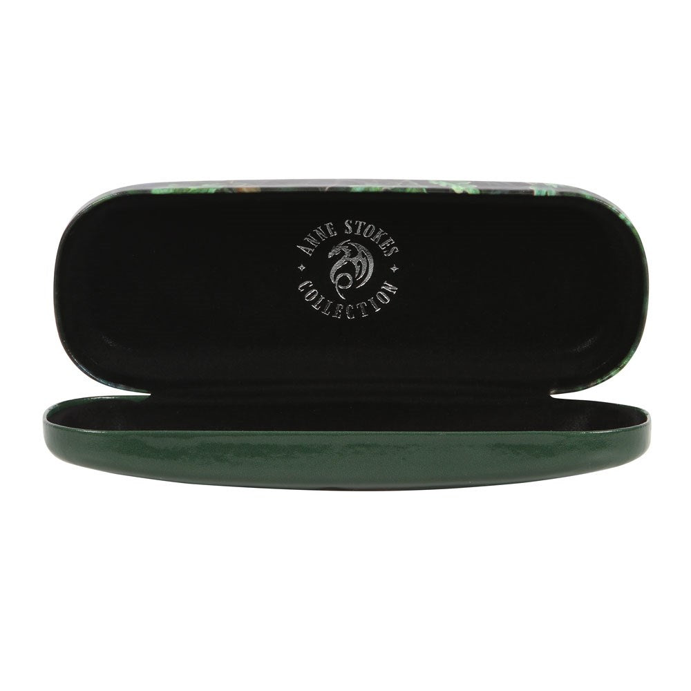 Inside of glasses case, Anne Stokes logo