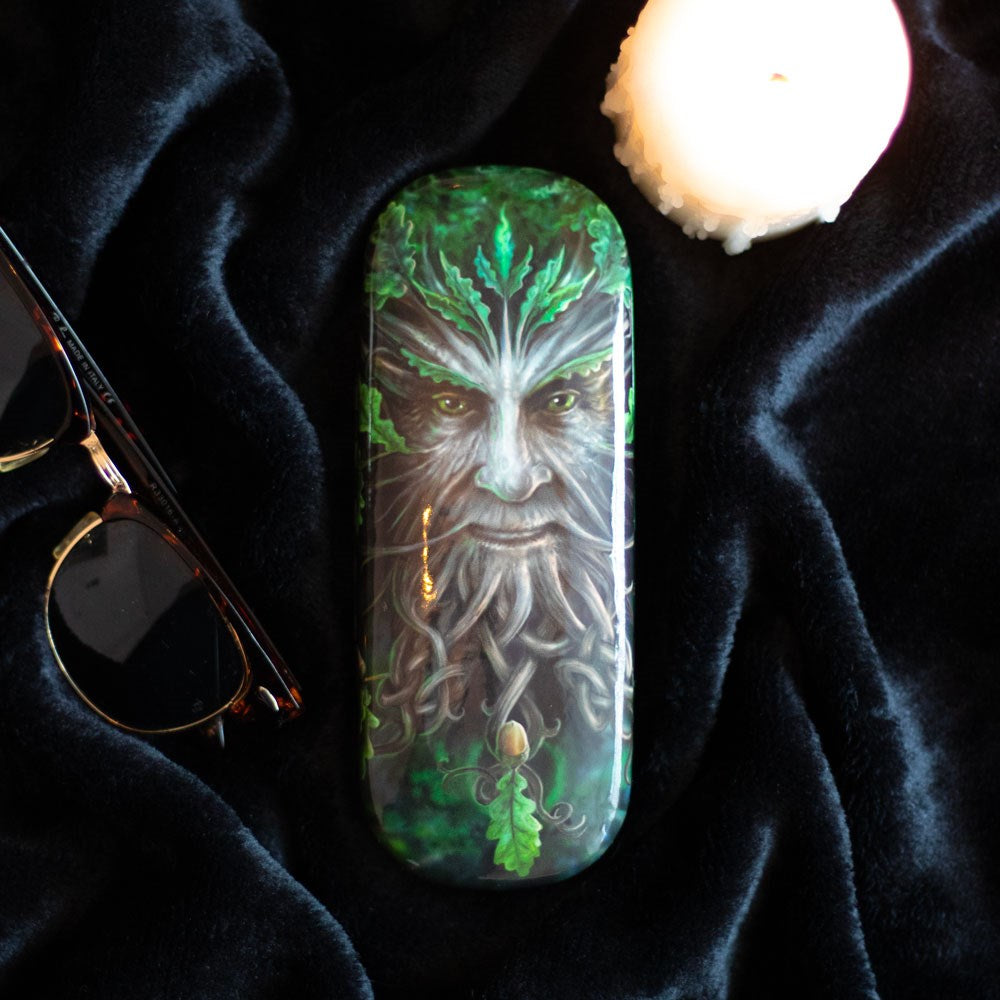 Glasses case with Greenman face