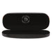 Open glasses case with black interior and Anne Stokes logo