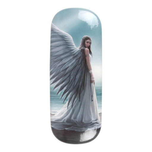 Eyeglass case (hardshell) featuring an angel on the beach holding a key on the top cover