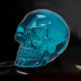 Clear blue resin skull