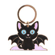 Black cat bat keychain