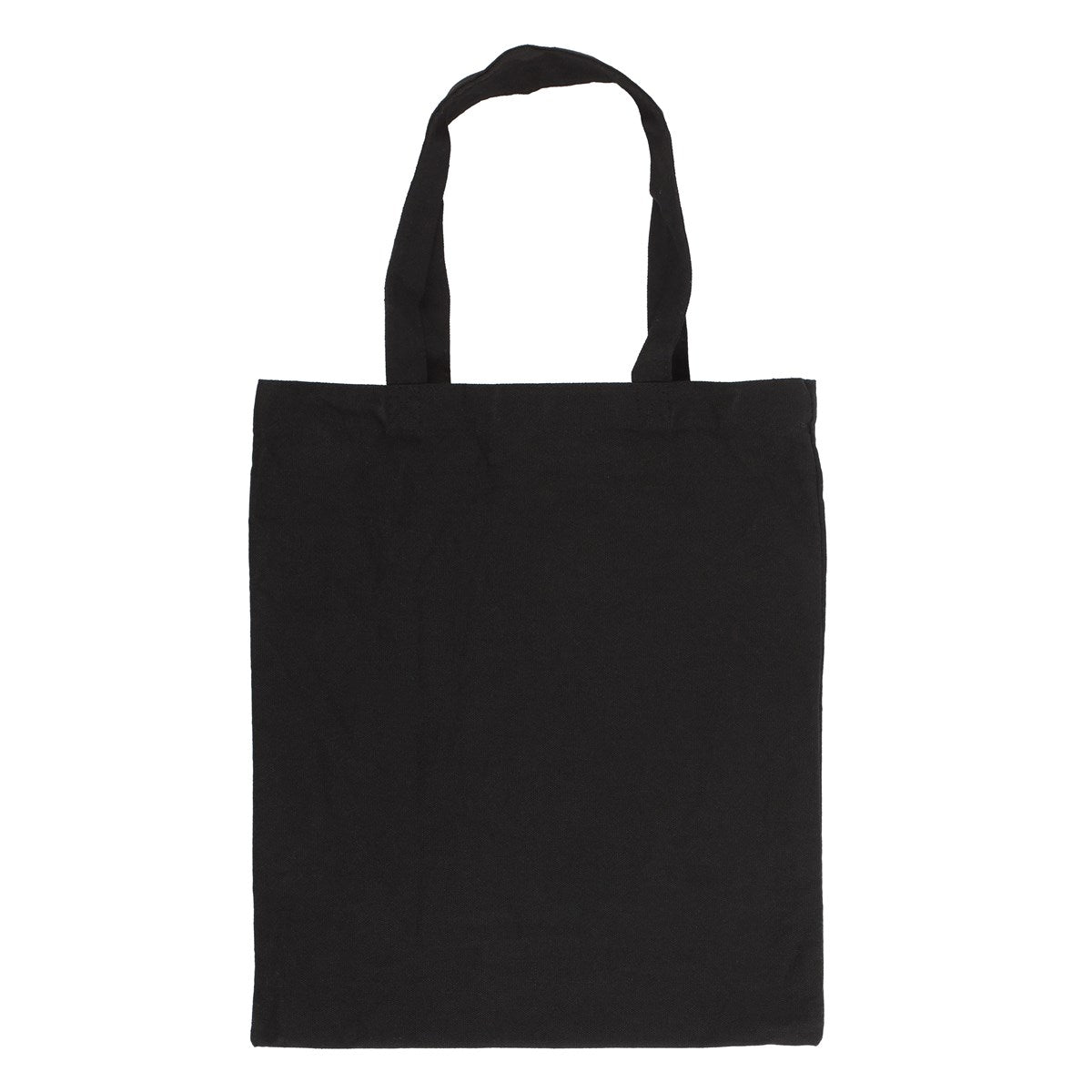 Back of tote bag, black