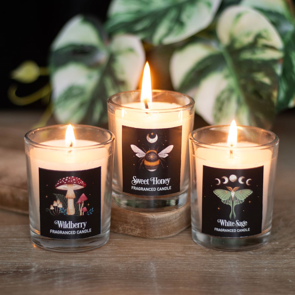 Dark Forest Votive Candle Trio - Fantasy Gifts - Cottagecore