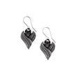 Pair of bat earrings on a white background