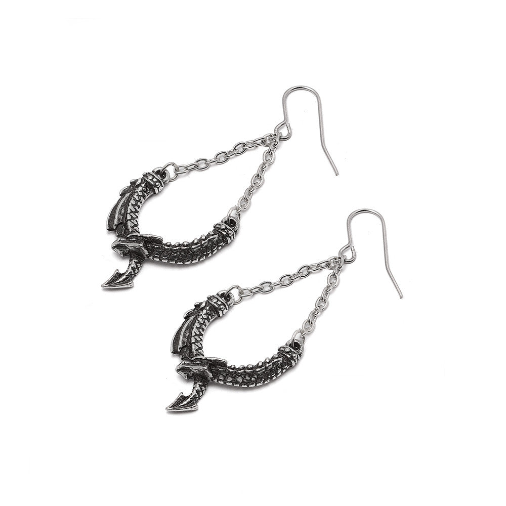 Dragon earrings, dangly