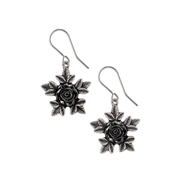 Roses with leaves earrings