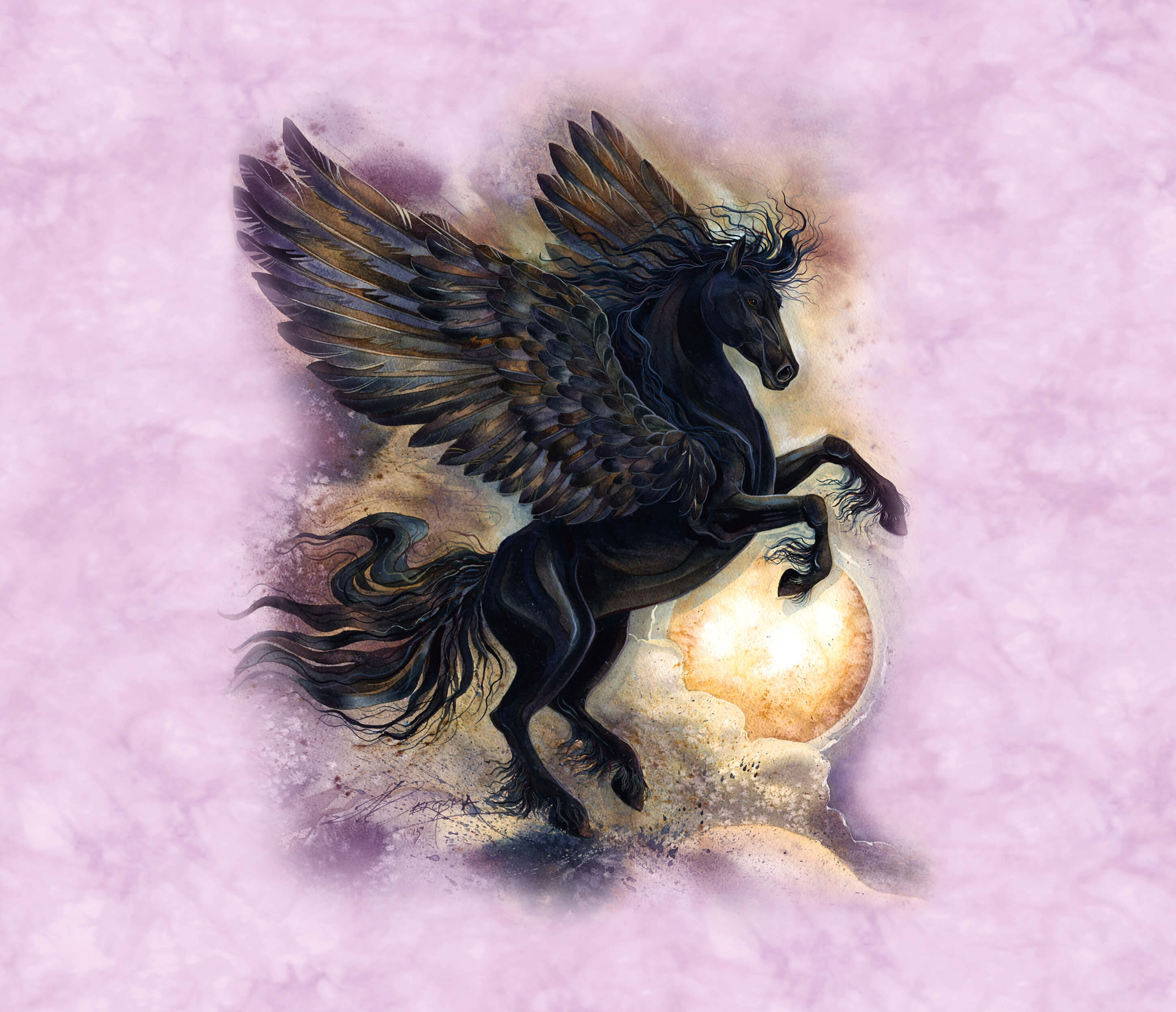 Black Rearing Pegasus 20oz Barista Tumbler Travel Mug - Jody