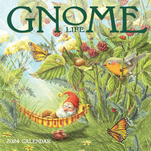  Gnome Life Wall Calendar 2024 by Marta May, front cover