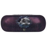 Back of eyeglass case showing wolf 