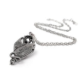 Pewter dragon necklace, back shown