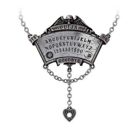 Spirit board necklace pendant, usable ouija board with planchette