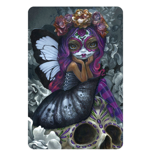 Dia de los Muertos Soulful Spirits Magnet by Jasmine Becket-Griffith