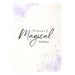 White journal with purple accents, "My Book Of Magical Thinking" with moon and crystals