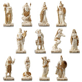 Collection of white and gold Greek gods and goddesses