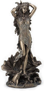 Bronze statue of Aphrodite rising from the sea on a clamshell with a dolphin