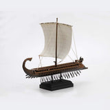 Greek Trireme warship figurine with Kraken sail