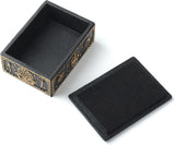 Trinket box, black with gold tarot and all seeing eye designs