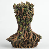 Bust of a greenman - tree ent man, shown from the back