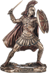 Figurine of Greek hero Achilles with sword and shield