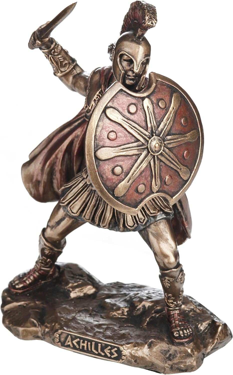 Figurine of Greek hero Achilles with sword and shield