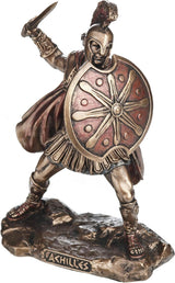 Figurine of Greek hero Achilles with sword and shield