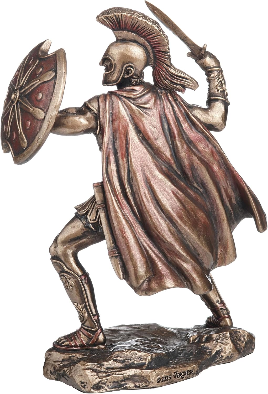 Figurine of Greek hero Achilles with sword and shield