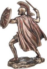 Figurine of Greek hero Achilles with sword and shield