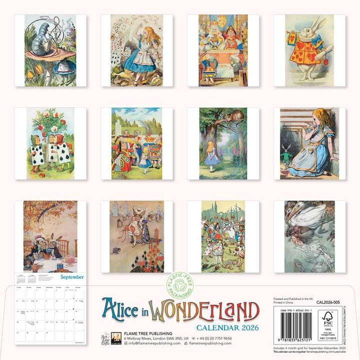 Alice's Adventures in Wonderland Calendar