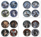 Set of 16 porcelain plates featuring the fantasy art of Anne Stokes