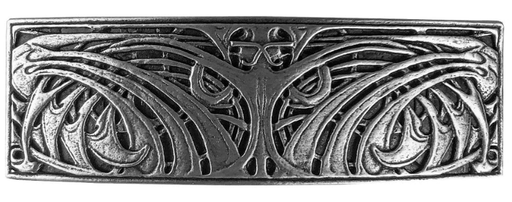 Pewter hairclip with art nouveau weave design