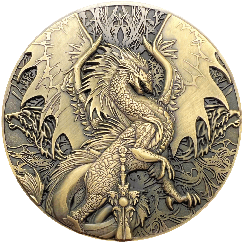 Bloodblade side fo the Goliath collectible coin by Ruth Thompson