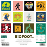 Back of 2024 Bigfoot calendar showing all months