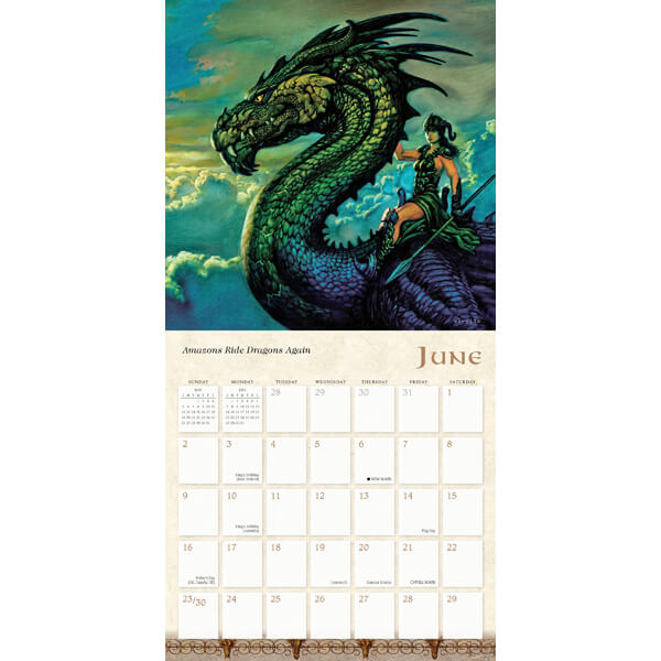 2024 Ciruelo Dragon calendar - June