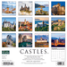 2024 Castles 18 month wall calendar, back showing all months