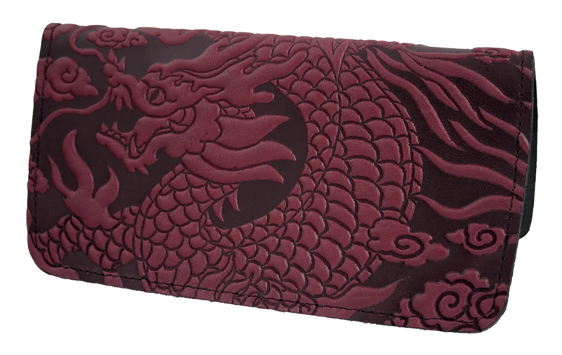 Dragon Leather Check Book Cover