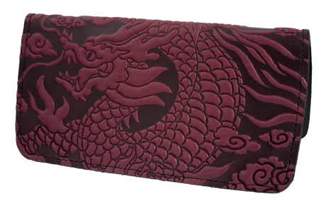 Dragon Leather Check Book Cover