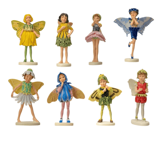 Full set of 8 Cicely Mary Barker flower fairy figurines