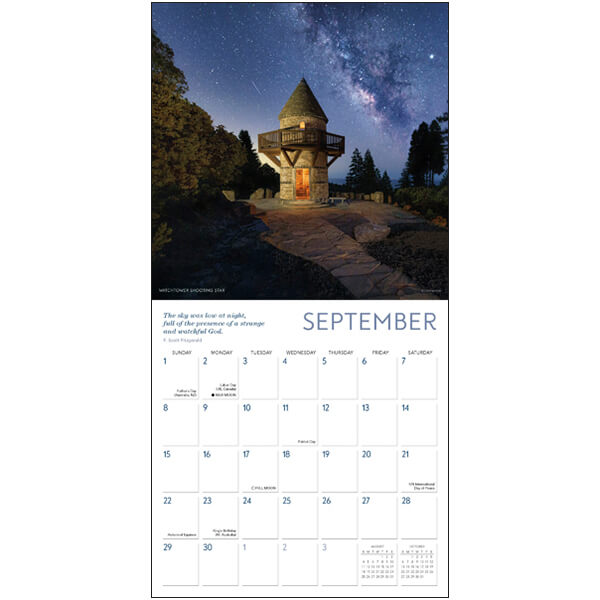 Celestial Skies 2024 calendar - September
