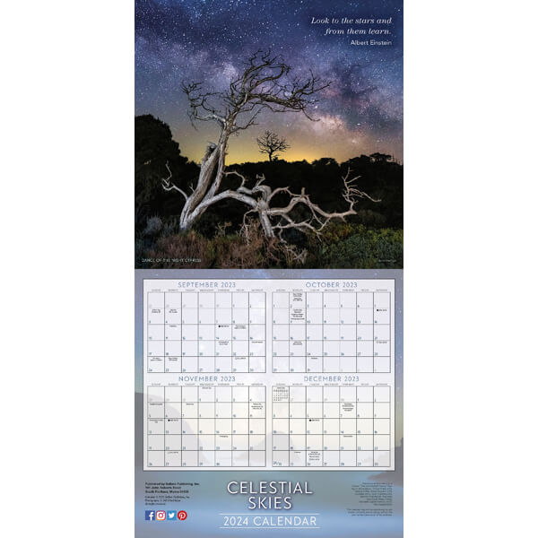 Celestial Skies 2024 calendar - examples