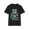 Black t-shirt with 'Dungeon Master' design featuring a dragon on a white background