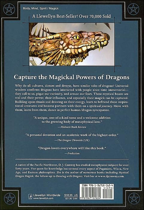 Dancing with Dragons by D.J. Conway book, back cover