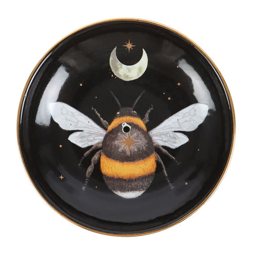 Dark Forest Bee Ceramic Incense Burner Dish