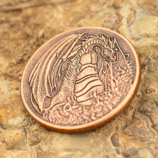 Fire dragon side of the copper coin