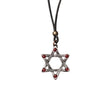 Seal of Solomon pendant necklace with red accents